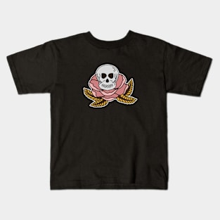 Rose skull Kids T-Shirt